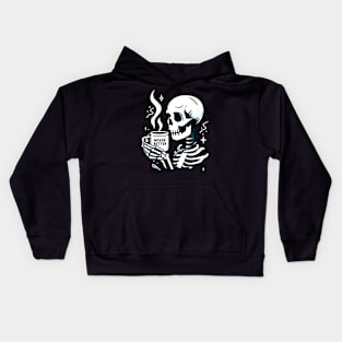 Skeleton coffee - never better Kids Hoodie